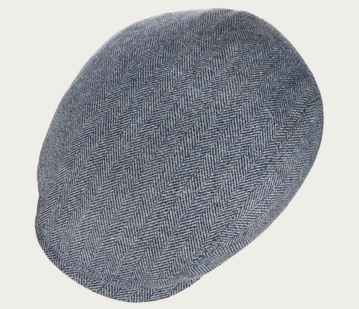 Stetson Belfast Silk Flat Cap in Blue