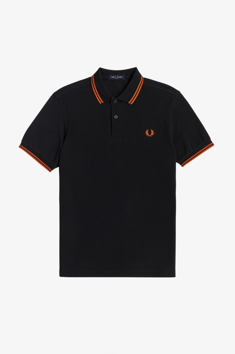 Fred Perry Poloshirt Black/Rust M64