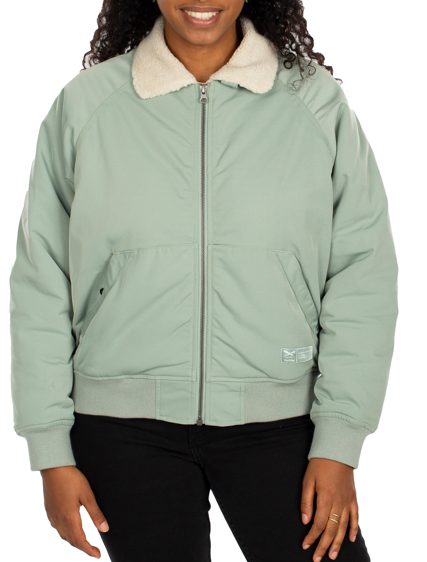 Iriedaily Melly Pilot Jacket in Light Sage