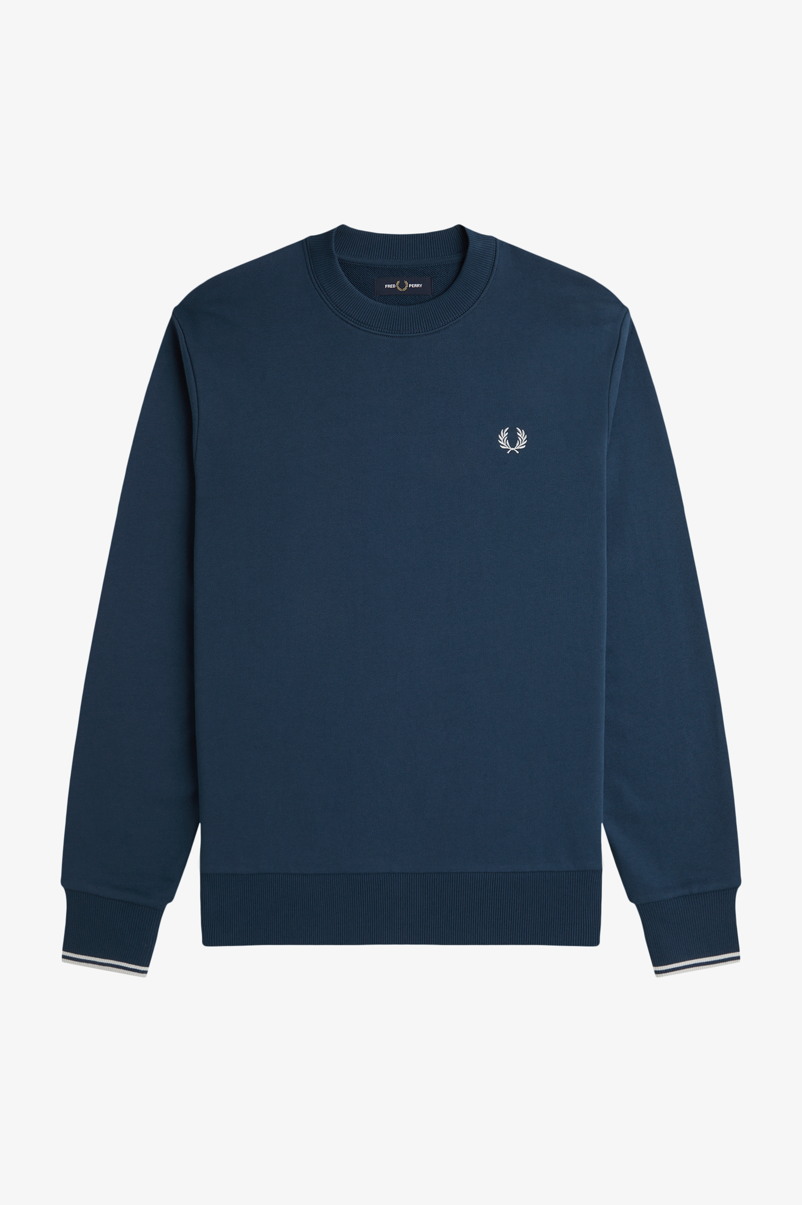 Fred Perry Crew Neck Sweatshirt (Mod Blue/Slate)