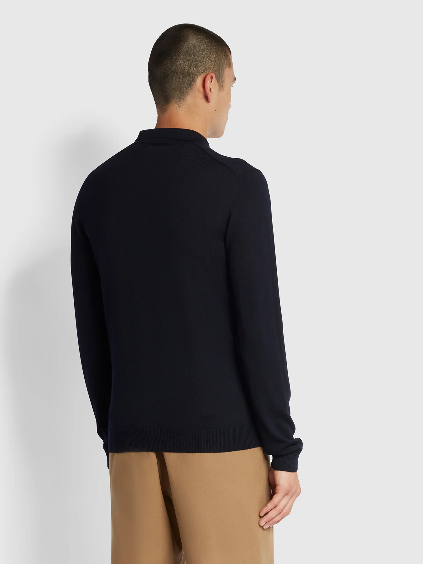 Farah Glenarm Slim Fit Polo-Pullover in Black