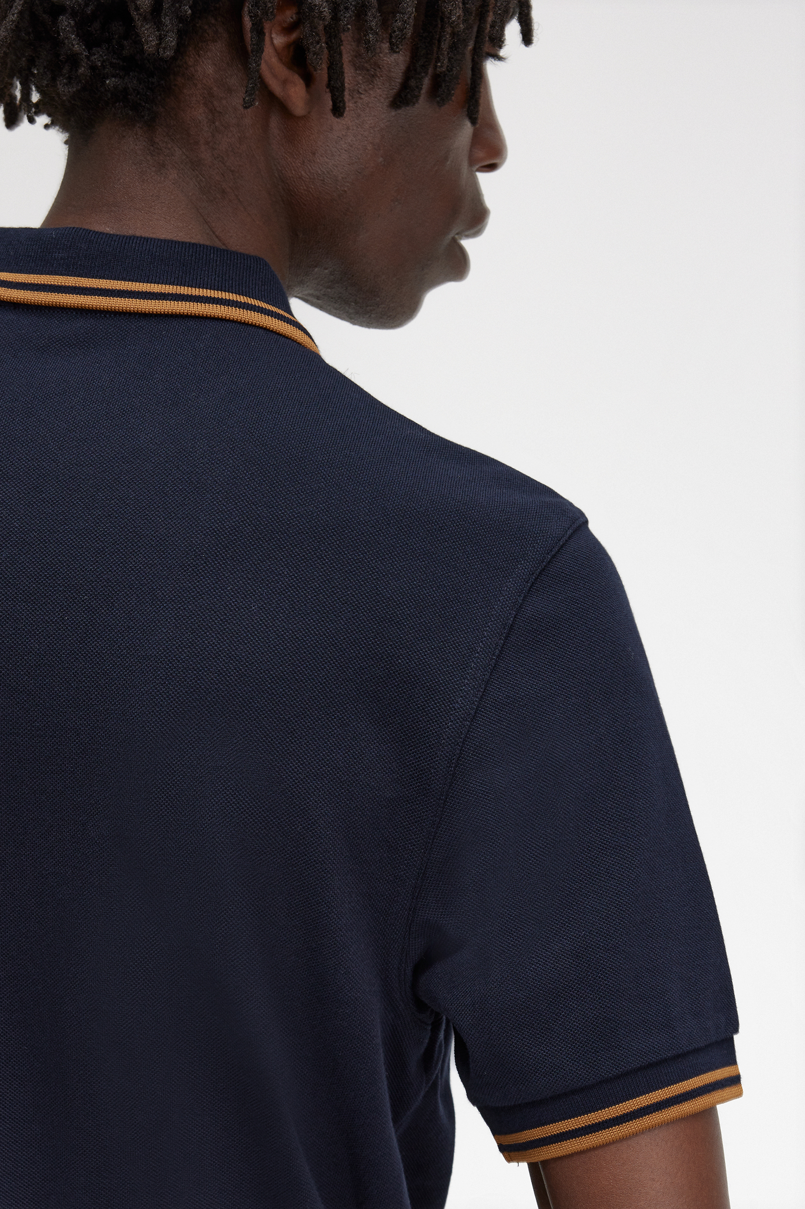 Fred Perry Twin Tipped Poloshirt M3600 Navy/Dark Caramel