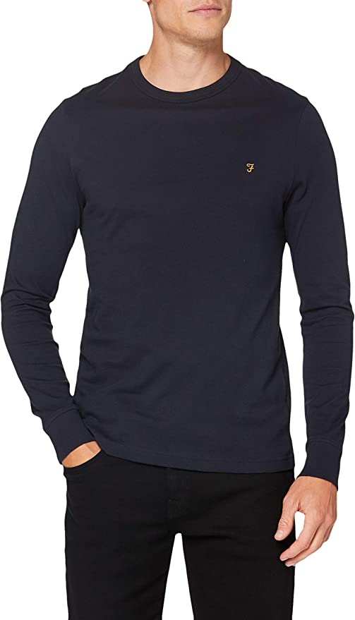 Farah Herren Worthington T-Shirt in True Navy